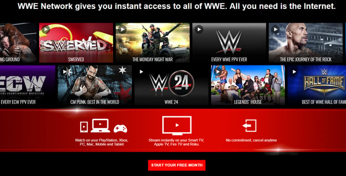 Wwe network fire tv hot sale