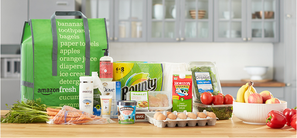 An image of Amazon's grocery collection.