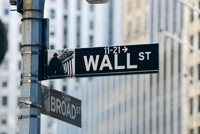 Outside the stock exchange in New York.