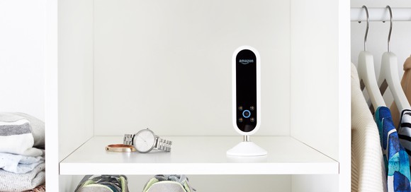 Echo Look on a closet shelf