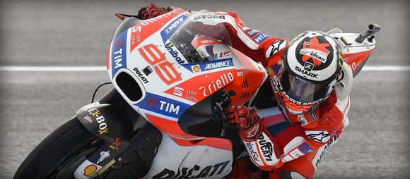 Ducati racing motorcycle, with rider