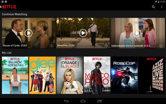 A screenshot of Netflix's streaming service.