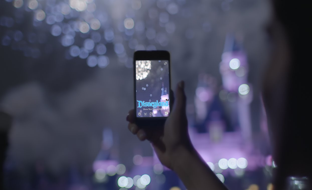 Snapchat's geofilters on a smartphone app.