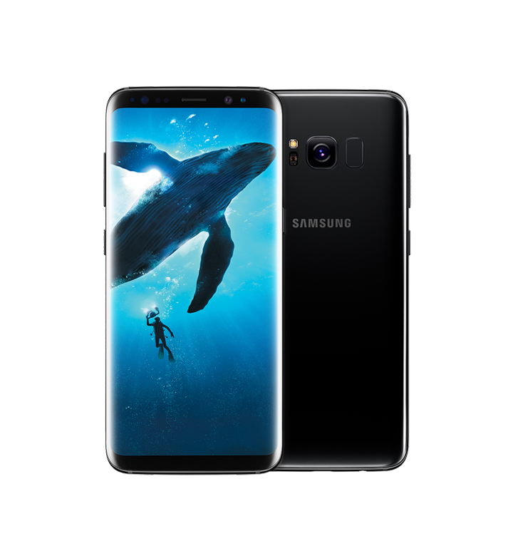Image of a Samsung Galaxy S8.