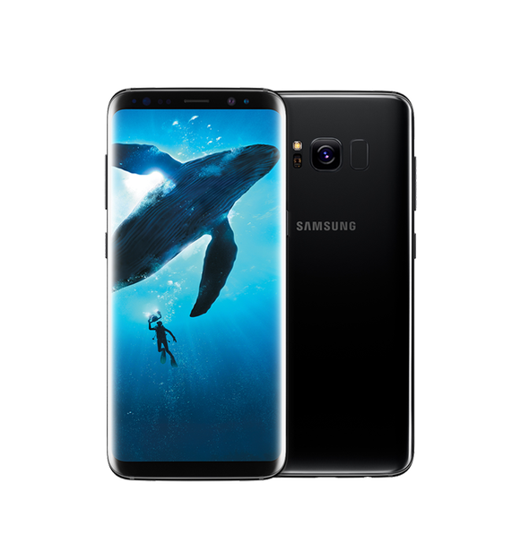 Image of a Samsung Galaxy S8.