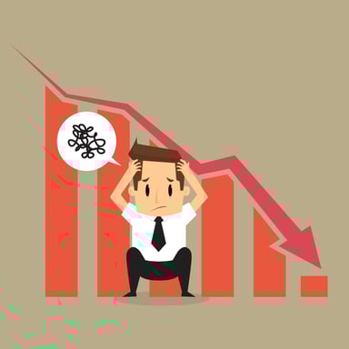 market crash stock broker cartoon