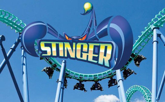 A roller-coaster at a Cedar Fair park. 