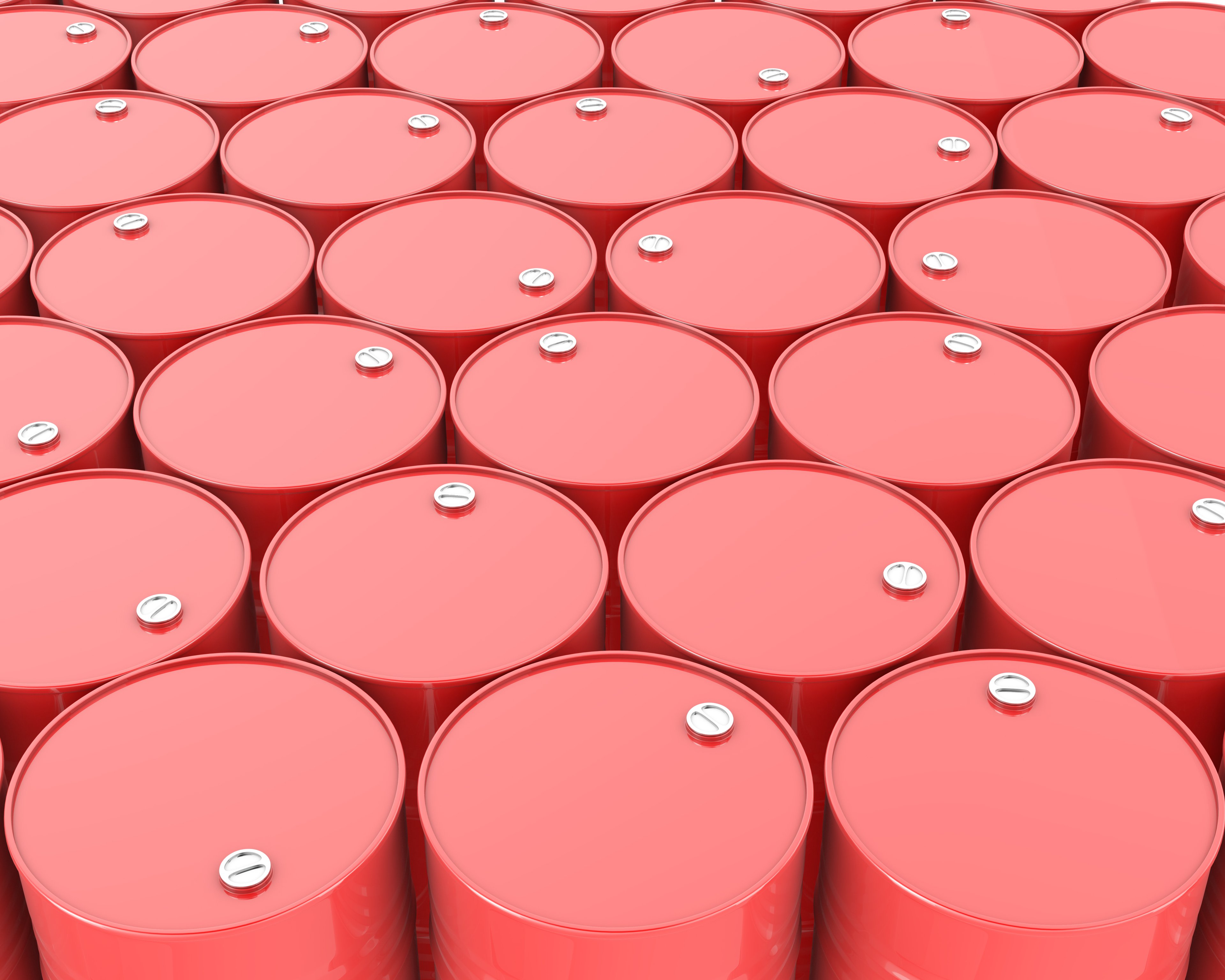 Red oil barrels.