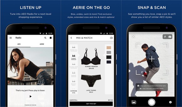 AEO's mobile app.