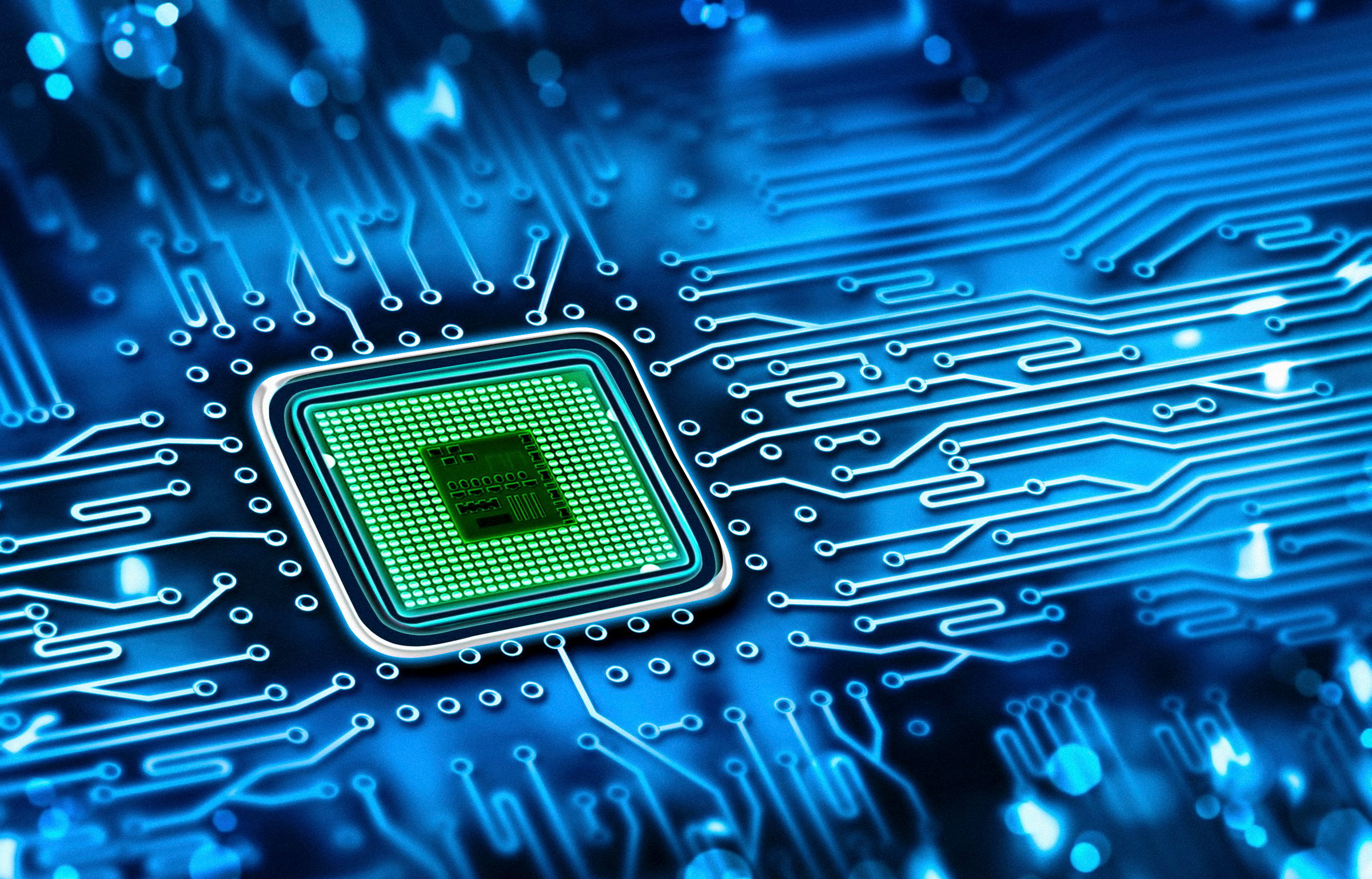 A computer chip. 