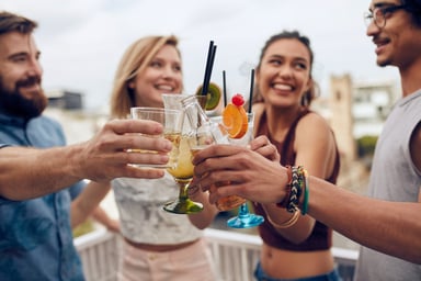 Young People Making a Toast 20s