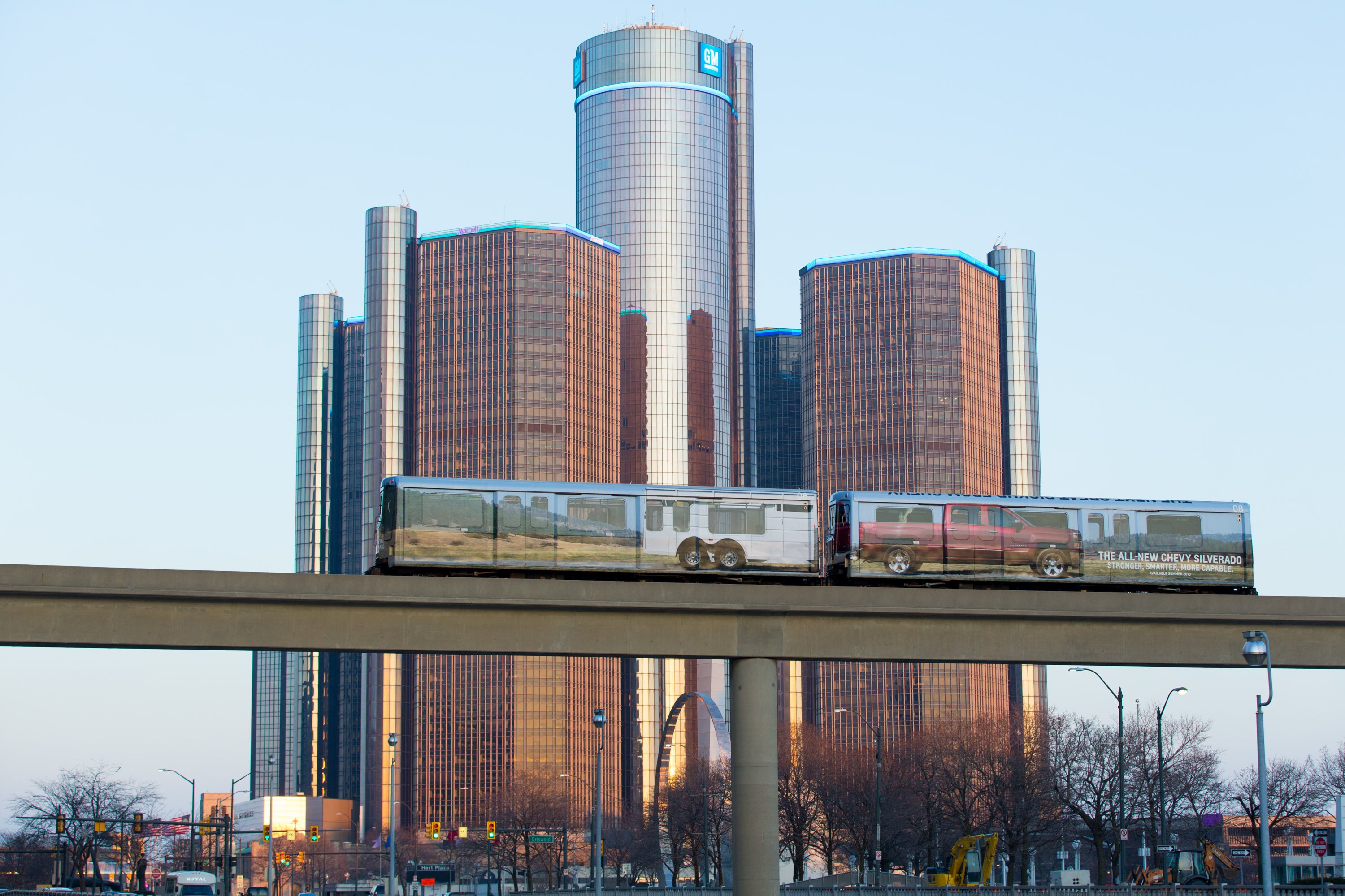 General Motors' HQ in Detroit, MI.