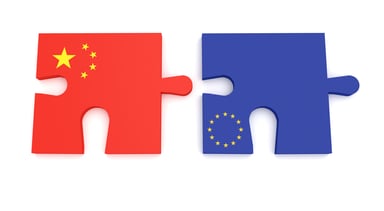 China EU blank puzzle pieces