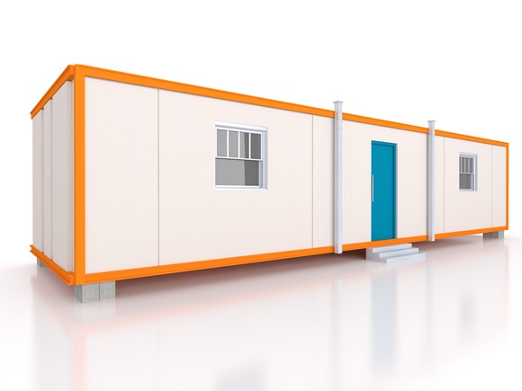 Rendering of a modular building.