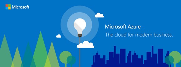 A promotional image of Microsoft Azure.