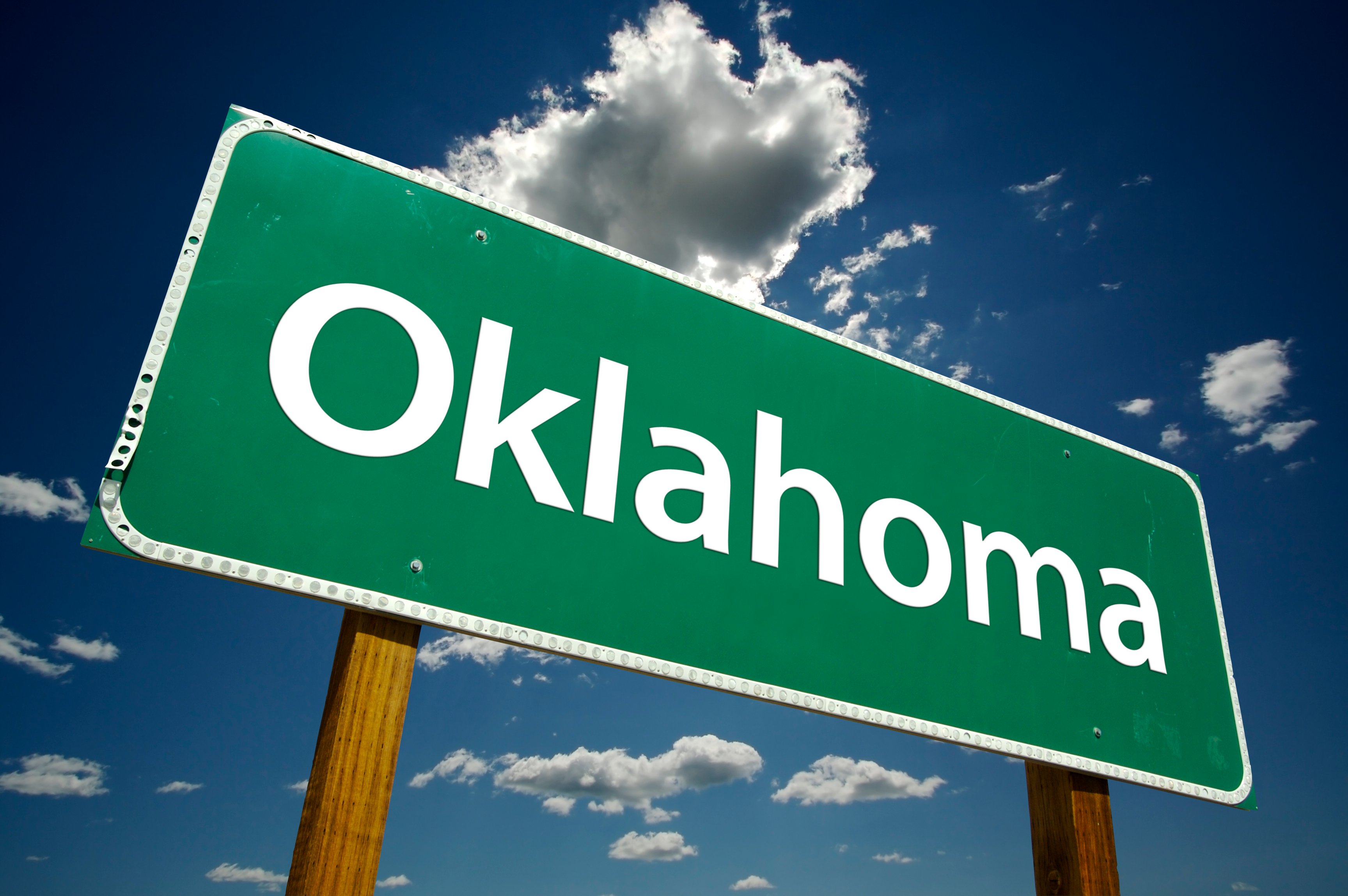 Oklahoma road sign