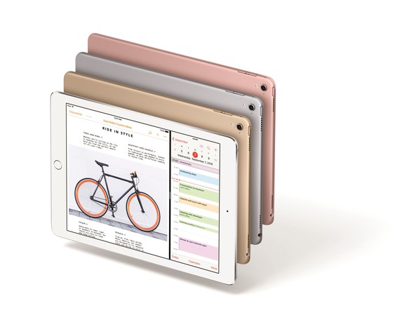 Apple's iPad Pro tablets shown here use graphics technology from Imagination Tech. 