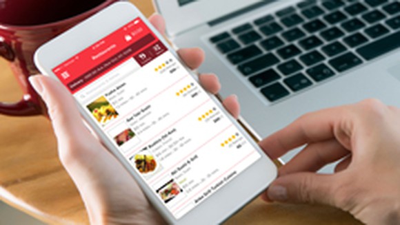 The GrubHub mobile app