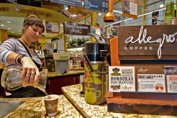 Whole Foods Market coffee bar.
