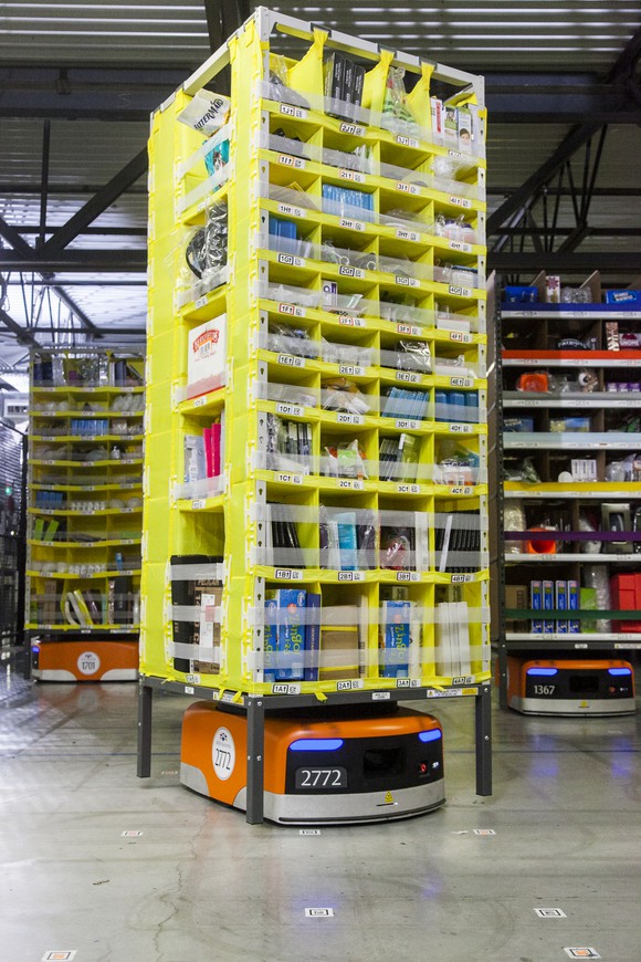 Kiva robot in an Amazon Fulfillment Center