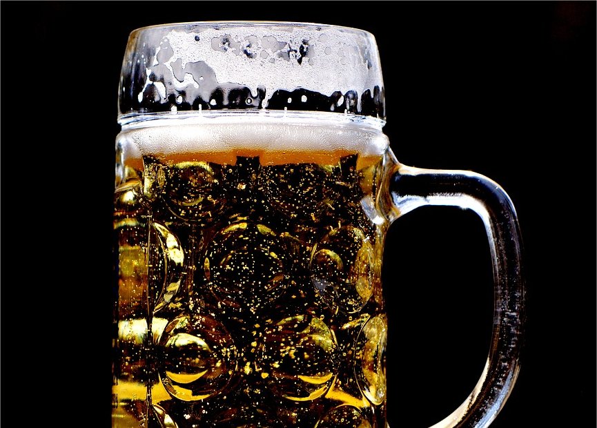 A frosty mug of beer.
