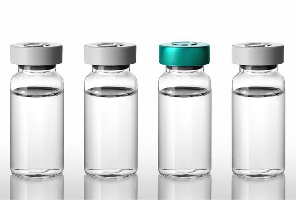 Ampoules of insulin.