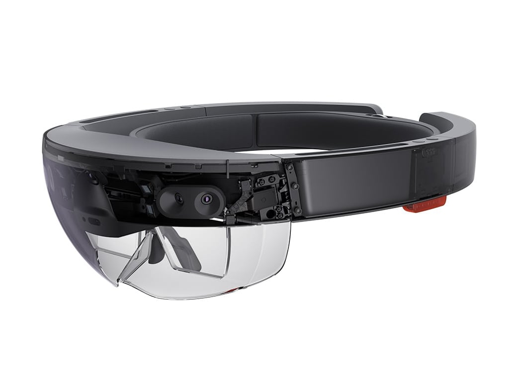 Microsoft HoloLens augmented-reality glasses.