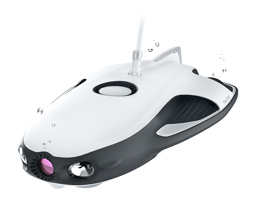 An underwater drone.