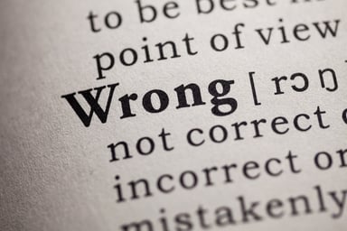 Wrong - dictionary page