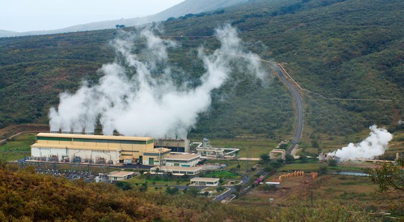 Geothermal power plant.