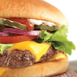 A Wendy's cheeseburger