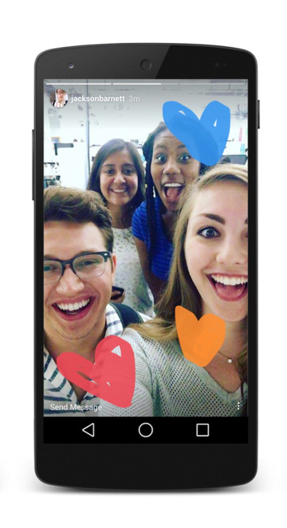 Instagram Stories on a mobile phone.