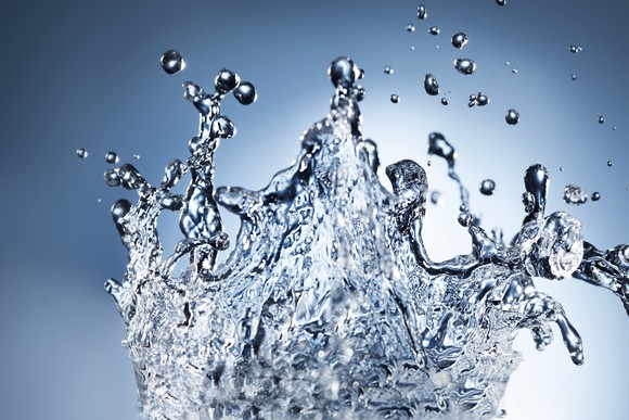 Close-up of a water splash.