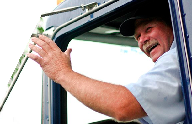 Ferrellgas employee waving.