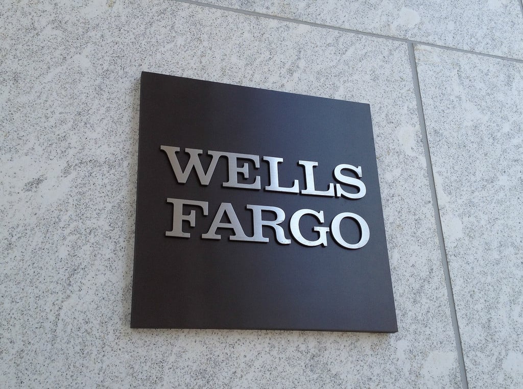 A Wells Fargo sign.