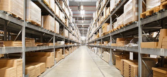 A retail storeroom