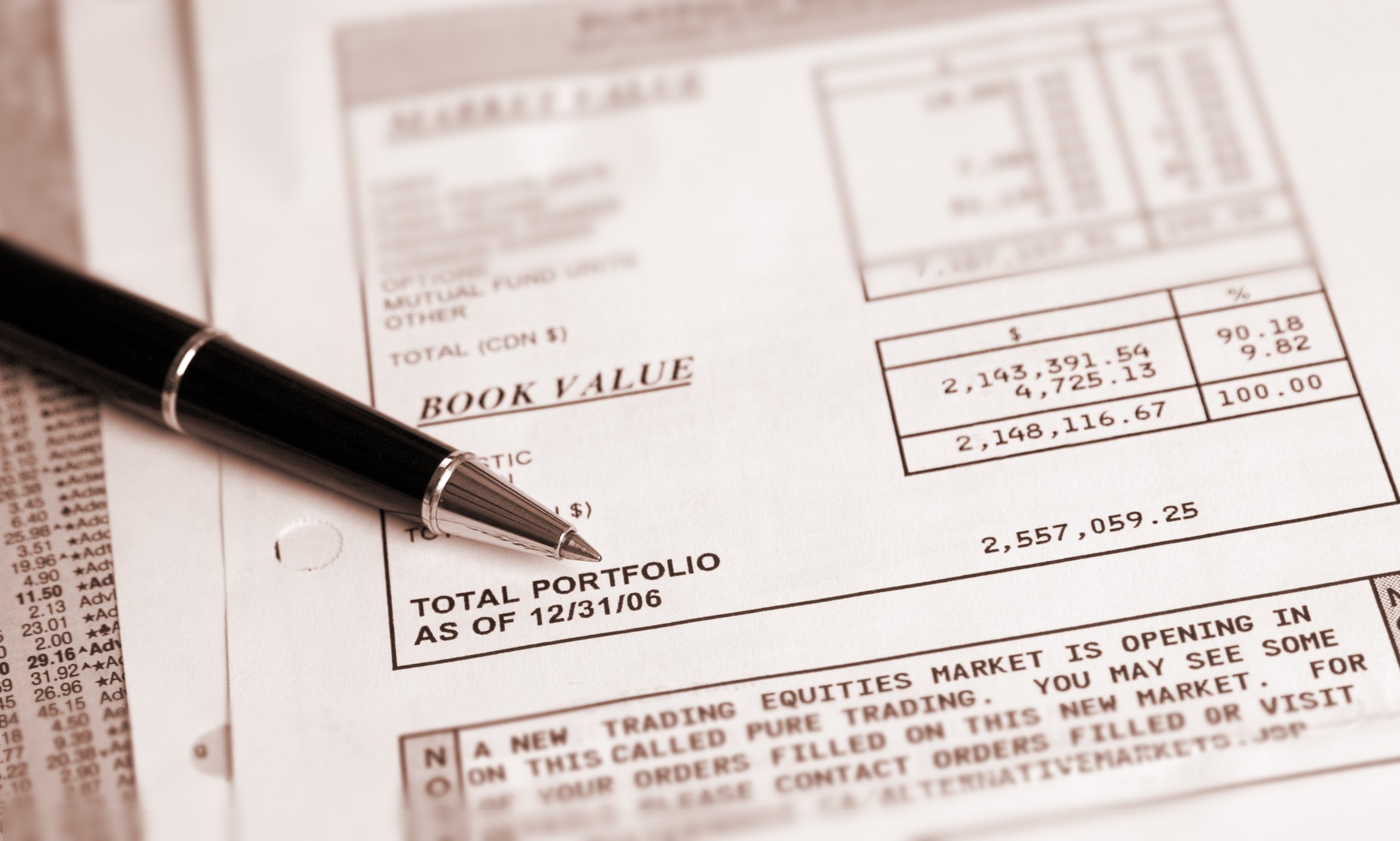 Portfolio statement.