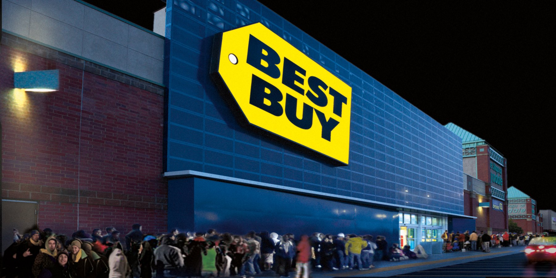 Shoppers lined up at a Best Buy store on Black Friday.