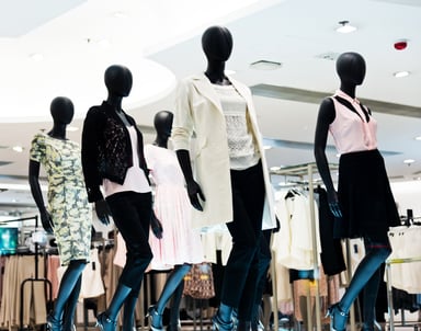 Department Store Fashion Mannequins on Display