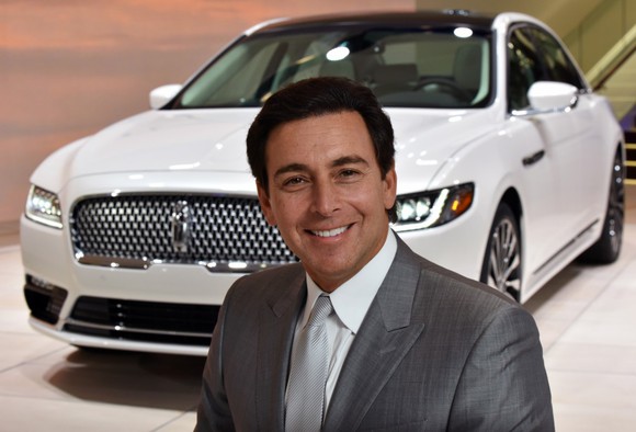 Mark Fields with the 2017 Lincoln Continental.