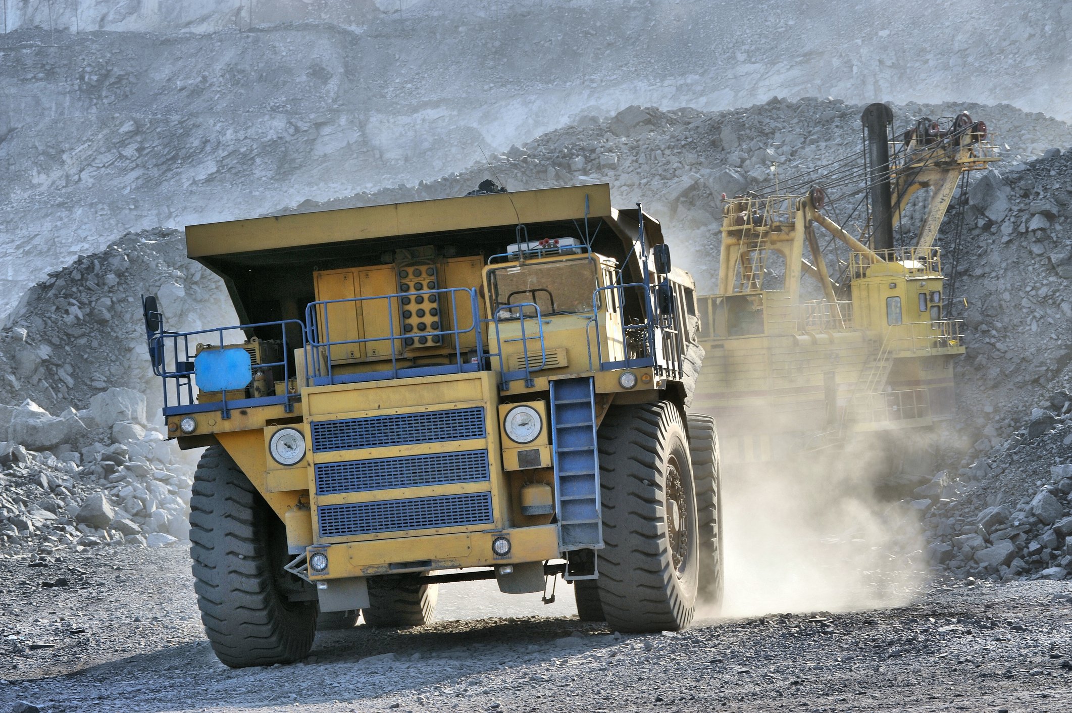 mining truck.