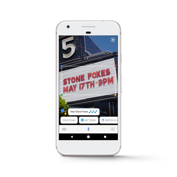 Google Lens identifying text in an image