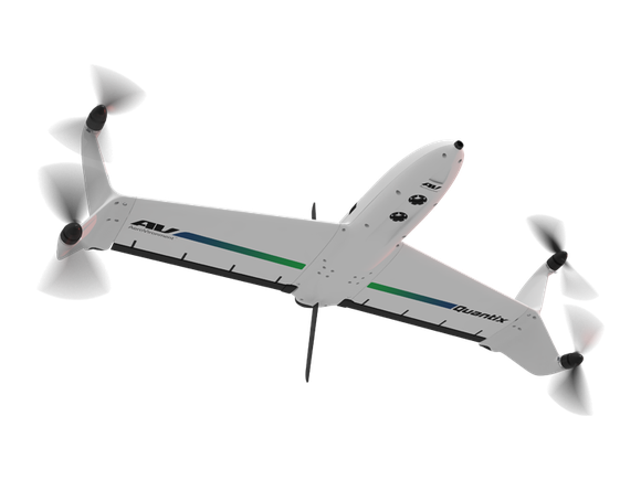 A Quantix commercial drone in flight.