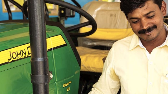 A John Deere tractor in India.
