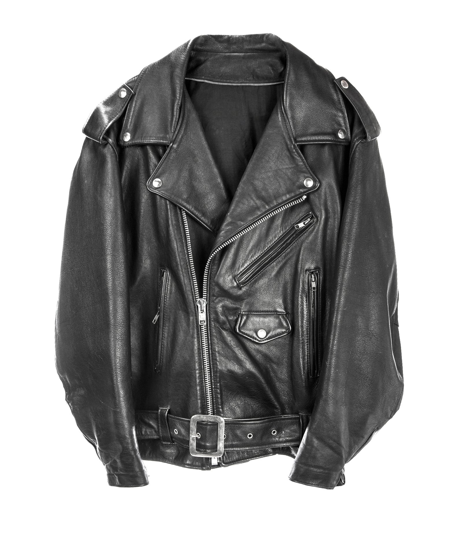 Leather motorcycle jacket