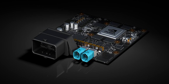 Image of NVIDIA's DRIVE PX2 supercomputer platform.