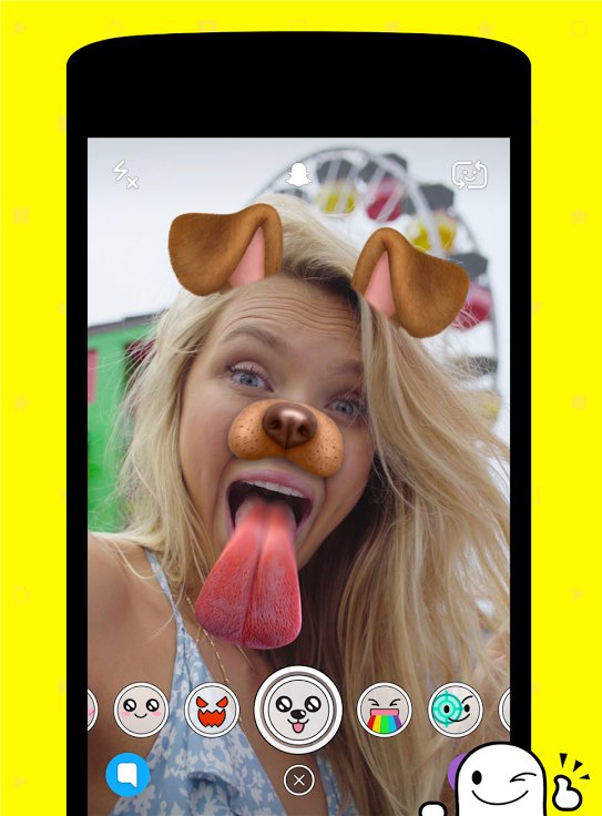 Snapchat's mobile app.