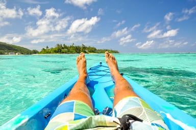 Man in Shorts on the Ocean