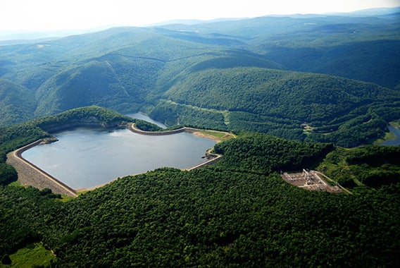 A water storage reservoir. 