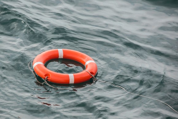 A life saver in the water.